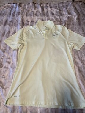 Nike Men's Dri-FIT Light Yellow Polo